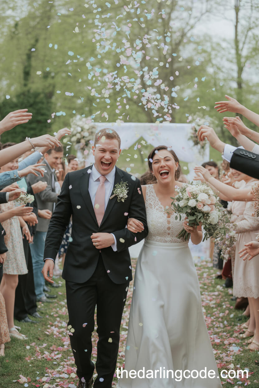 Confetti Send-Off For A Joyful Recessional