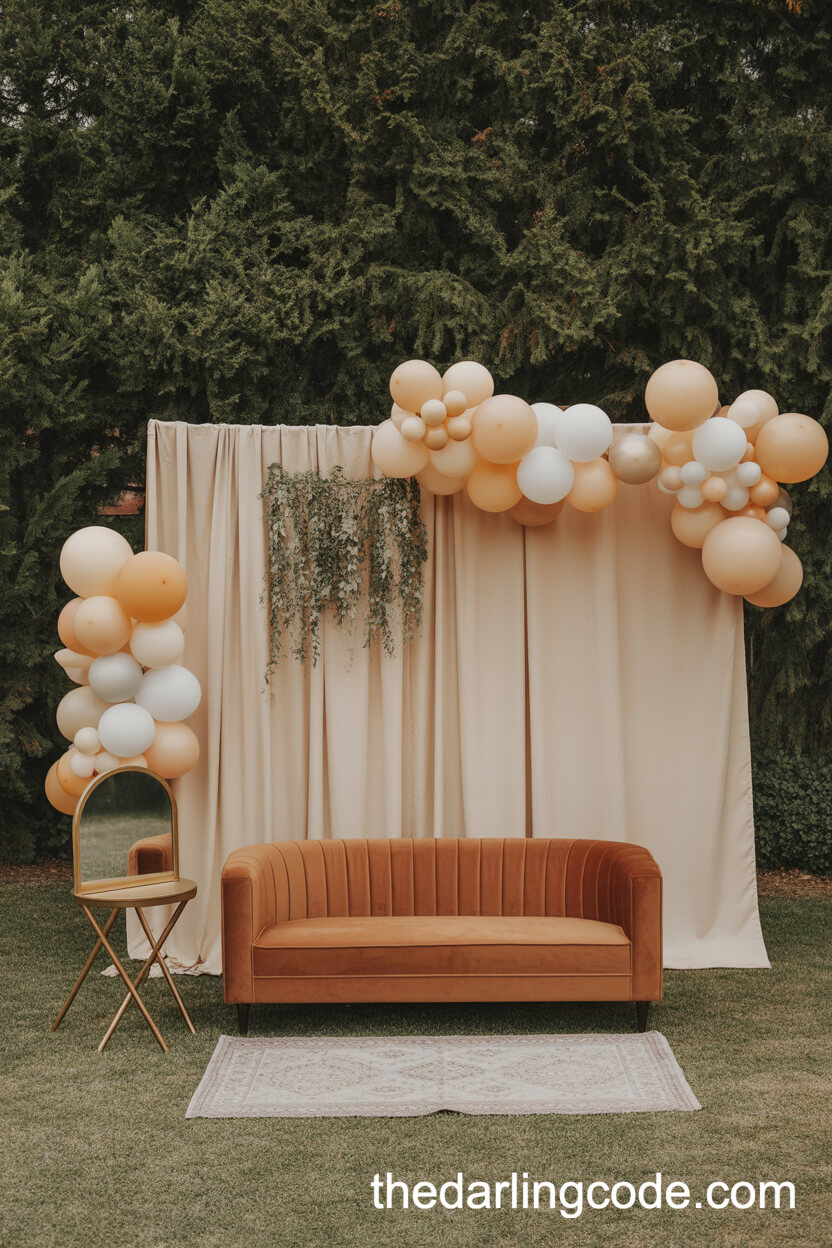 Stylish Outdoor Photo Booth Lounge