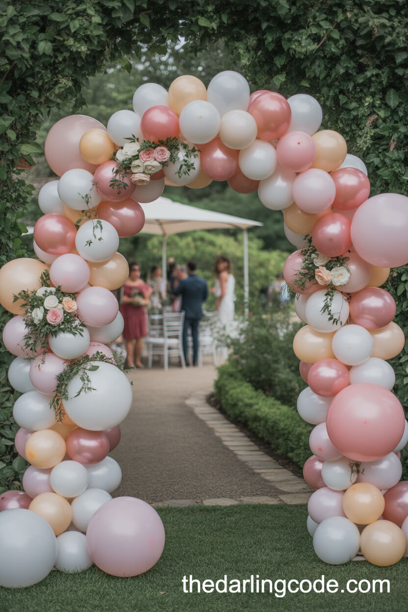 Balloon And Floral Entrance Garland