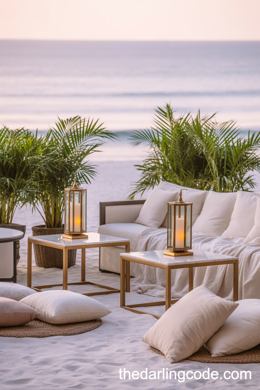Chic Boho Lounge For Beach Weddings