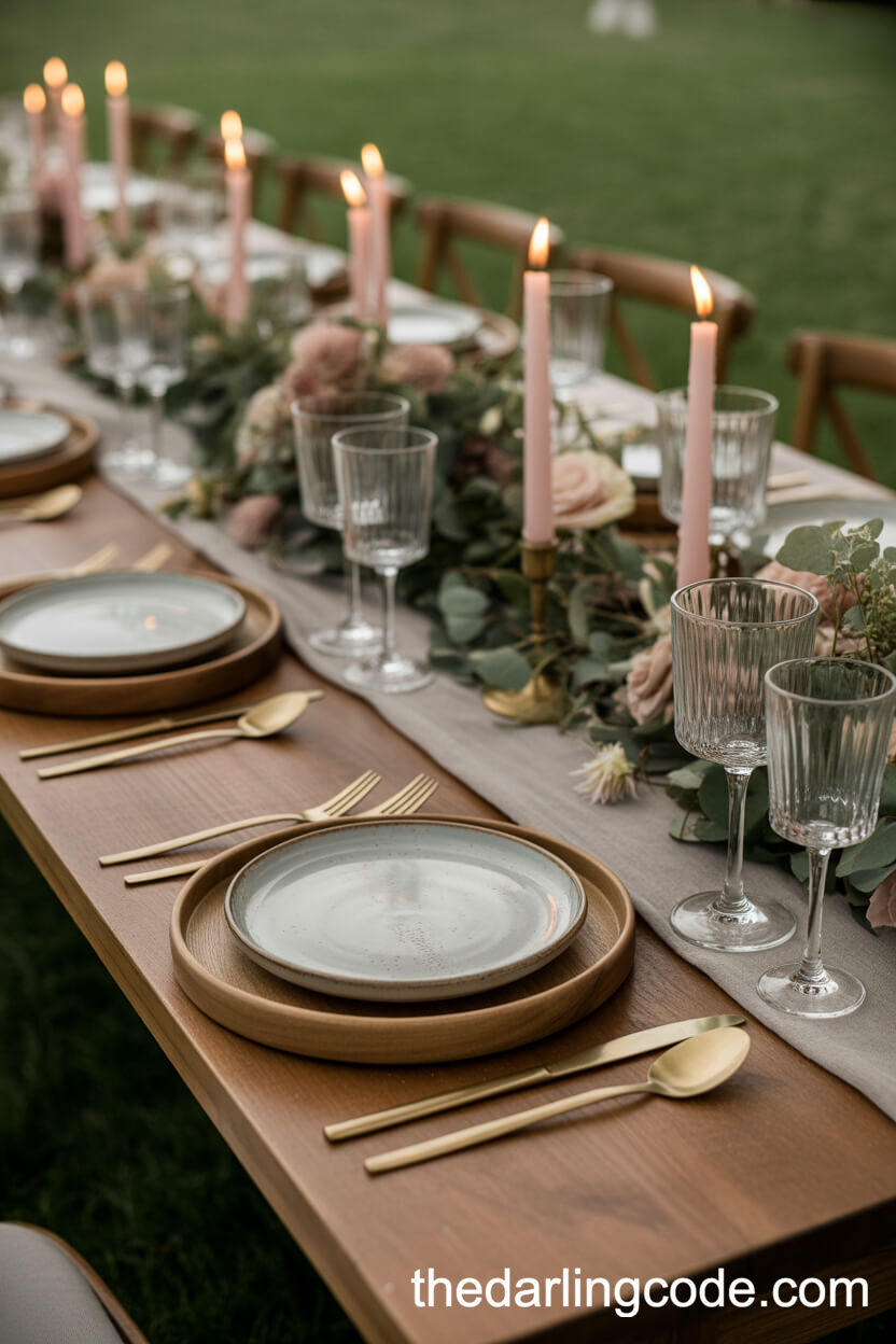 Elegant Boho Reception Table Styling