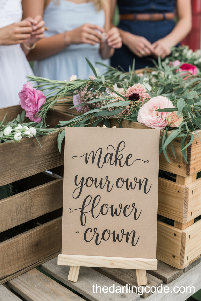 DIY Boho Flower Crown Station