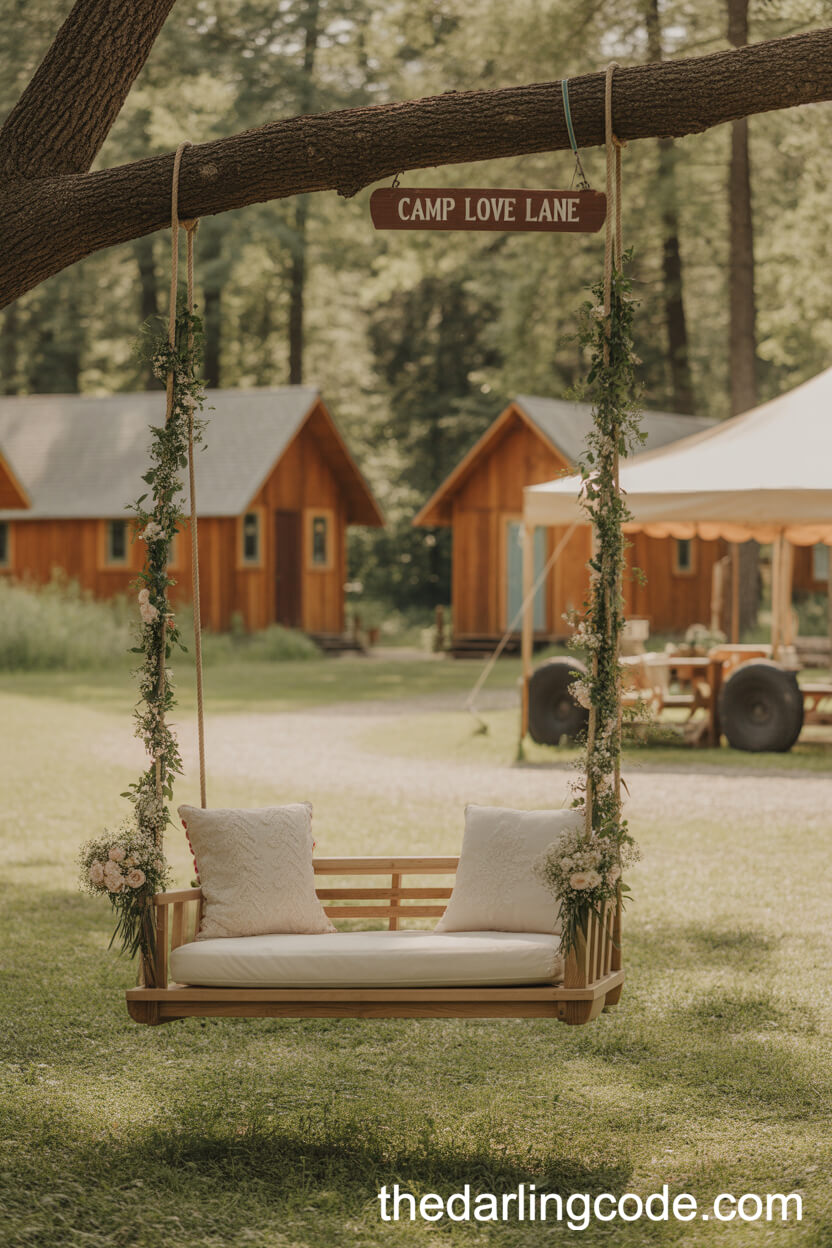 Romantic Woodland Swing For Sweethearts