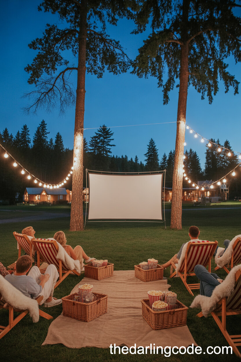 Outdoor Movie Night Under The Pines