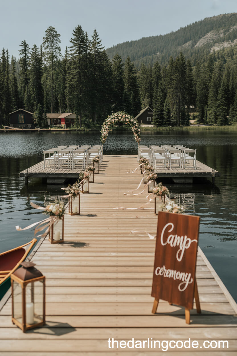 Dockside Ceremony On A Peaceful Lake