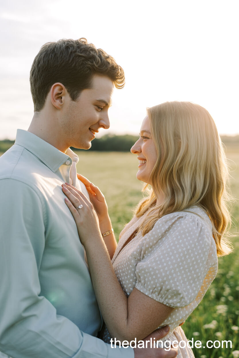 Golden Hour In A Wildflower Field