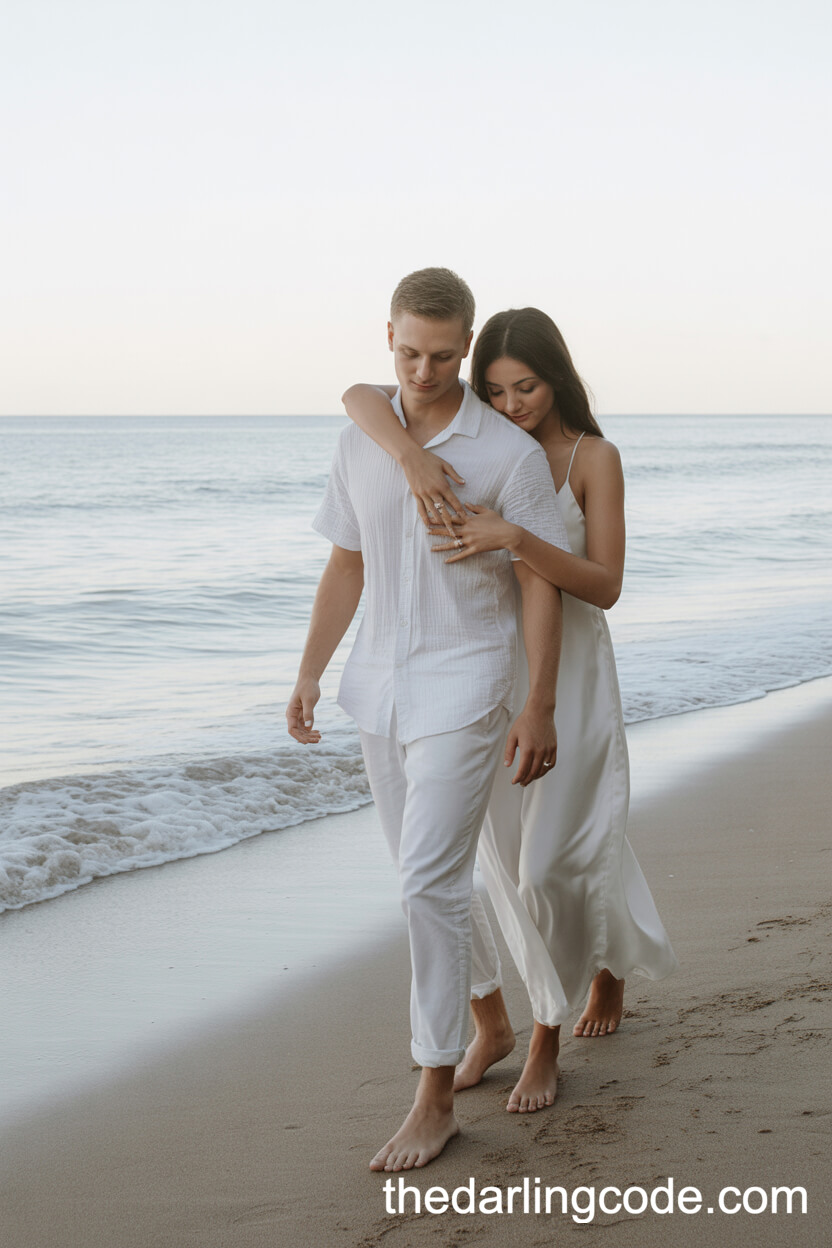 Elegant All-White On The Beach