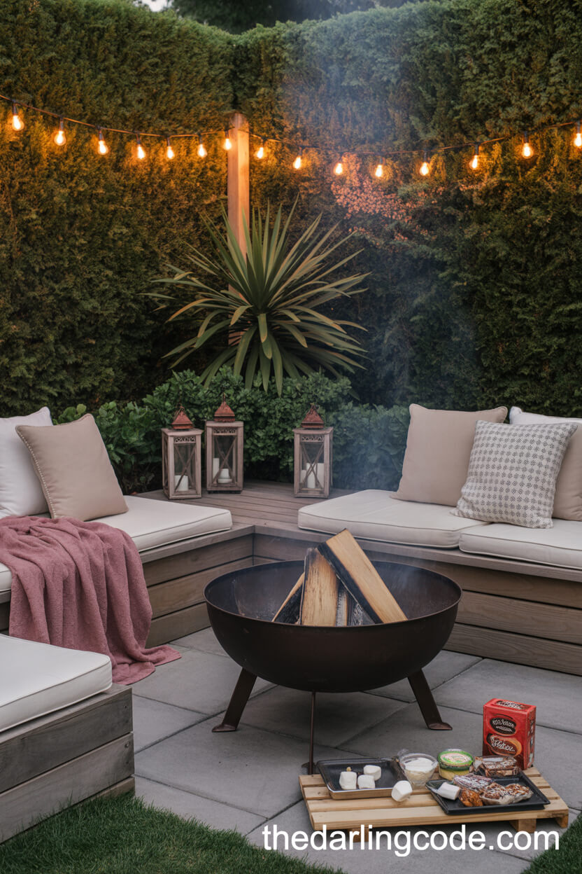 Cozy Fire Pit Lounge For Garden Evenings