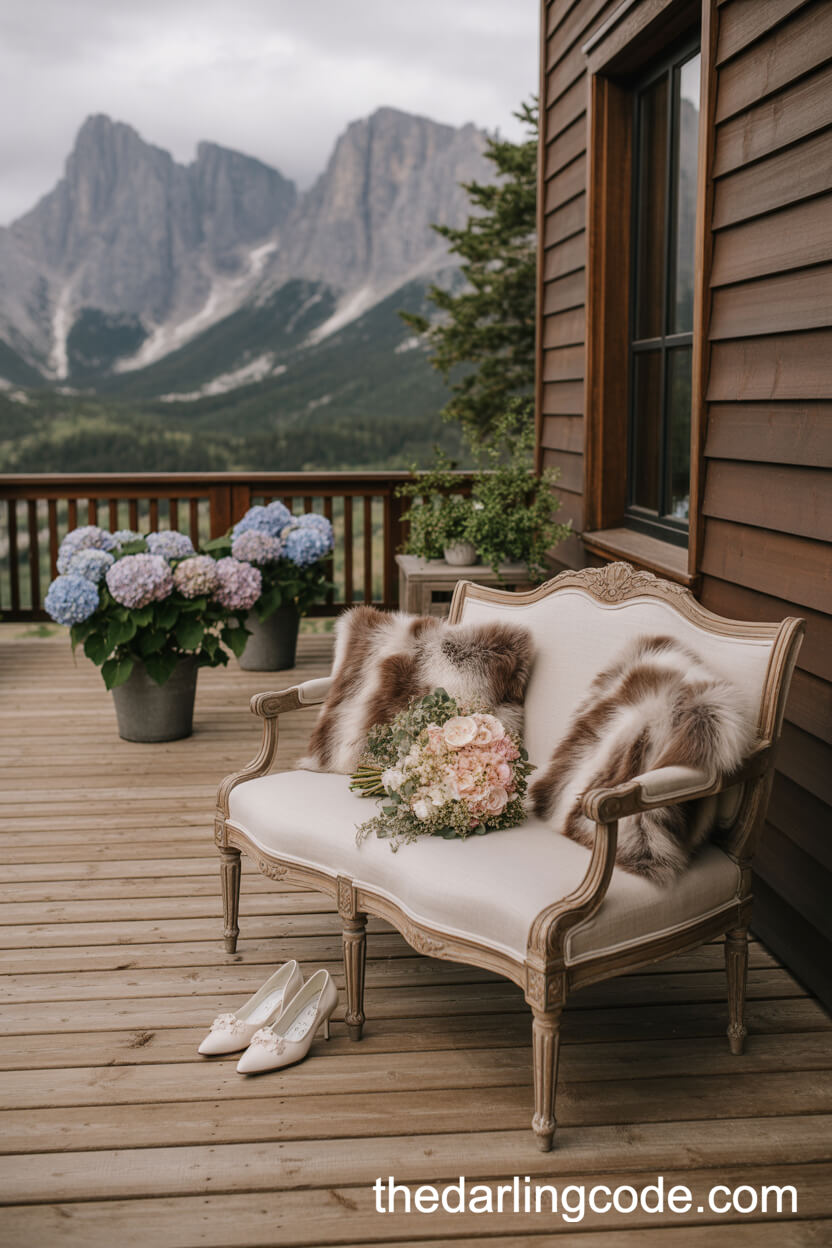 Romantic Mountain Porch Decor With Vintage Details