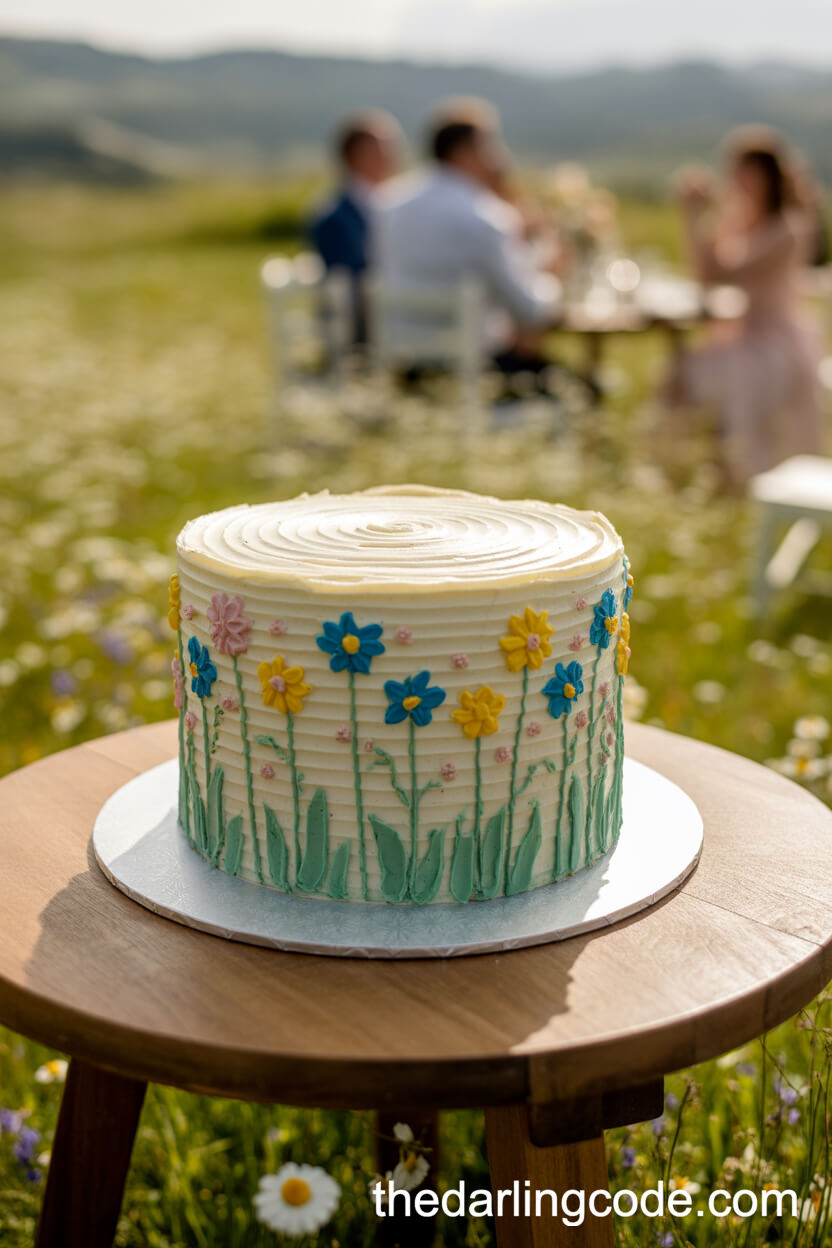 Wildflower Piped Buttercream Cake