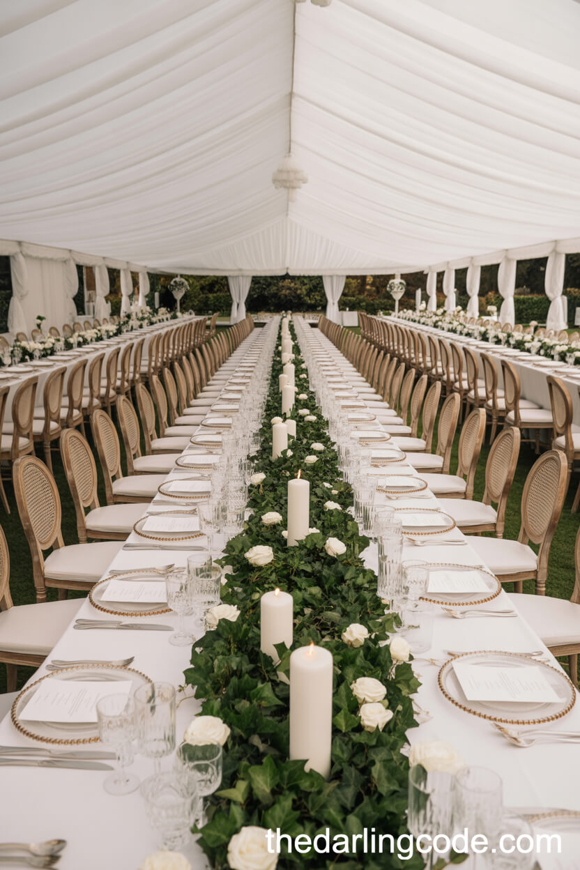 Classic White And Ivy Green