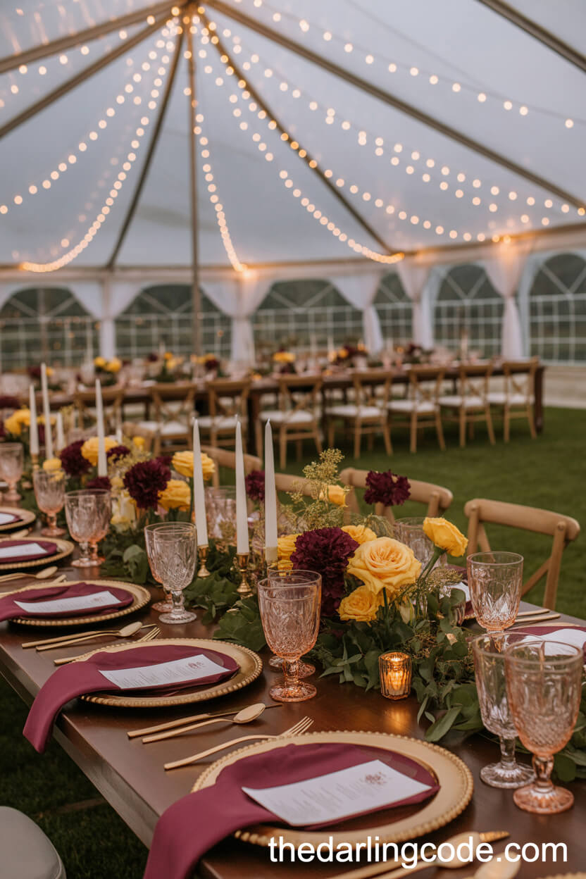 Marigold Yellow And Plum