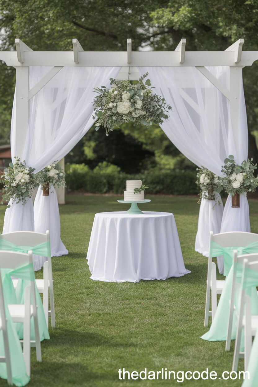 Mint Green And White