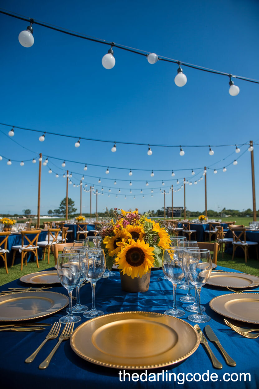 Navy And Sunflower Yellow