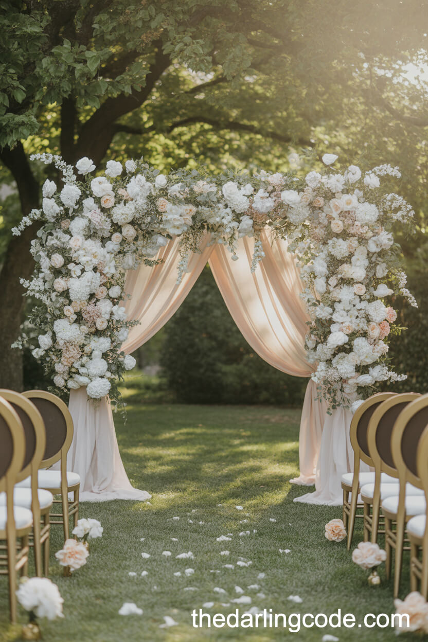 Luxurious Floral Wedding Ceremony Arch