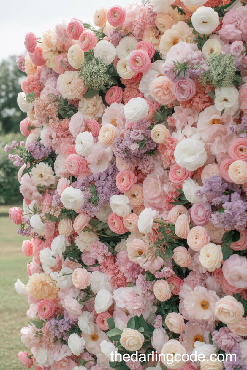 Immersive Fresh Flower Photo Wall Backdrop