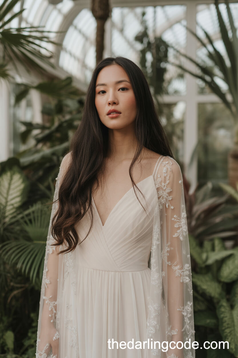 Ivory Sheer Overlay Dress With Beading And Embroidery