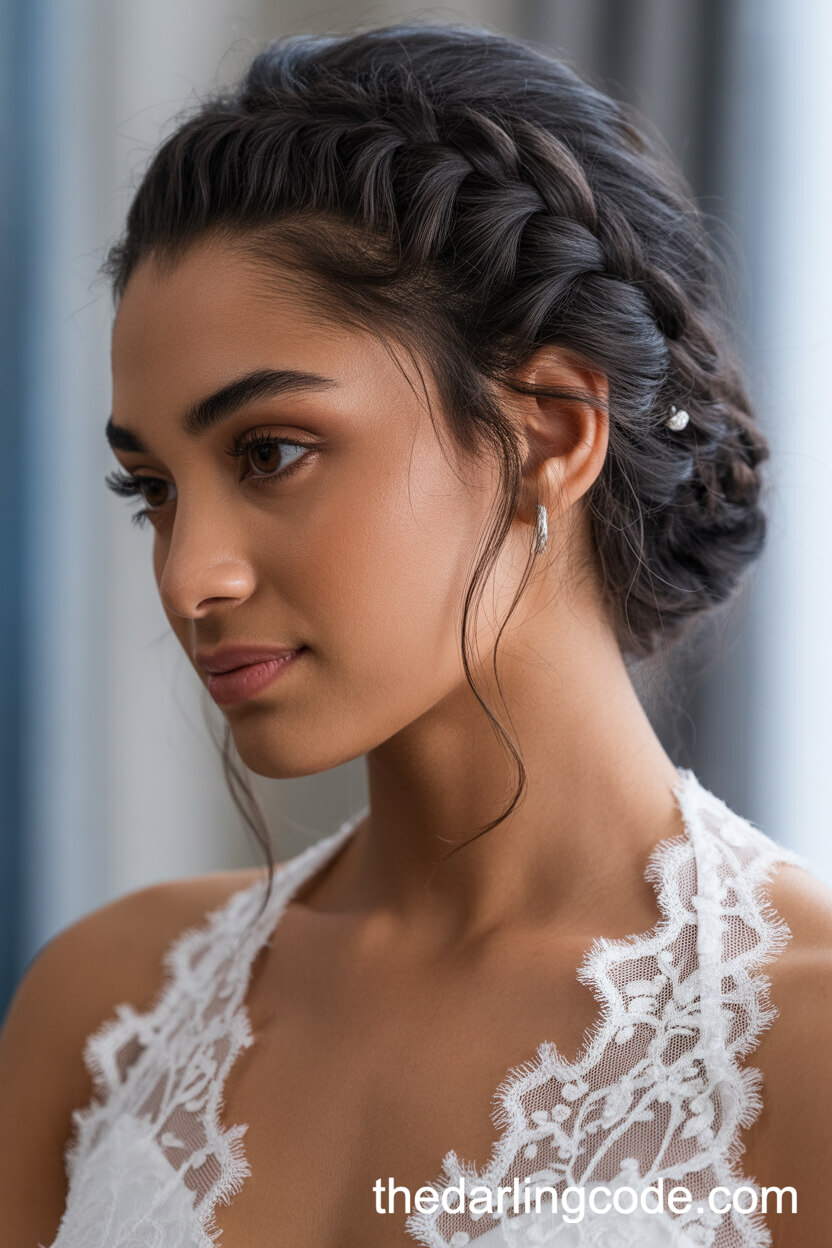 Braided Faux Hawk Updo