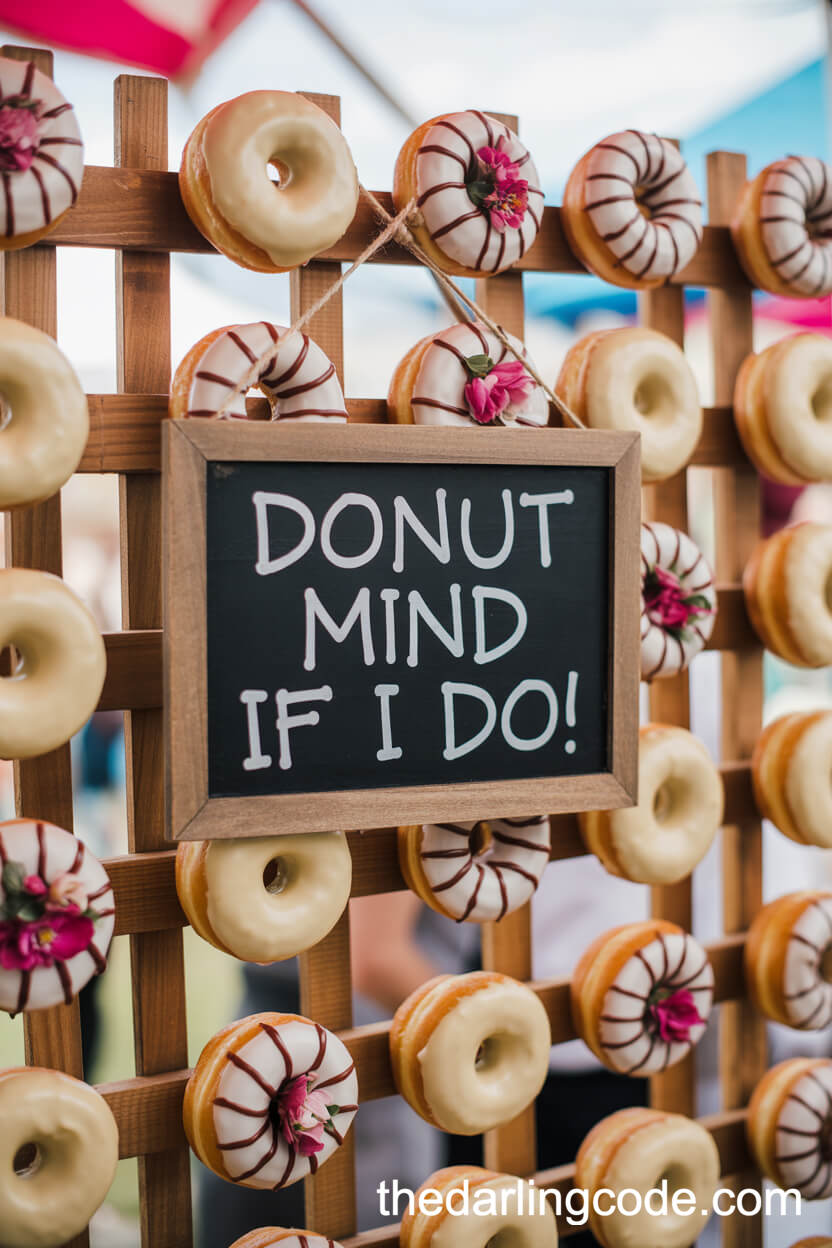 Creative Donut Wall Dessert Display