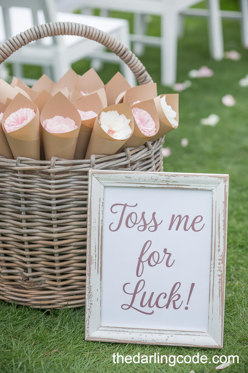 DIY Petal Toss Cones for a Charming Send-Off