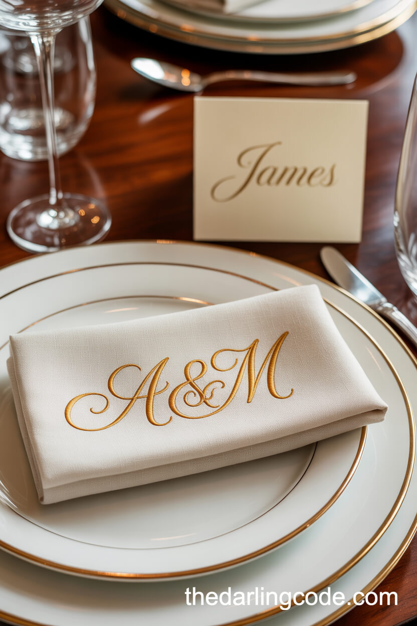 Custom Monogrammed Napkin Table Decor
