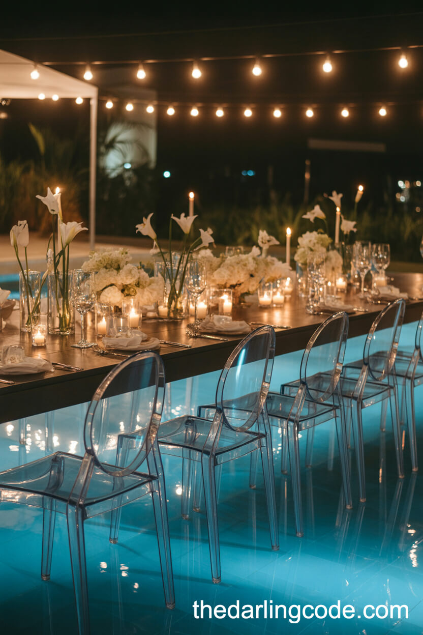 Luxury Poolside Wedding Theme