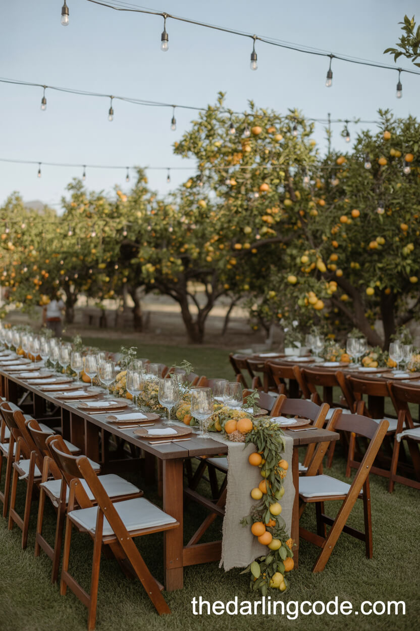 Citrus Orchard Wedding Theme