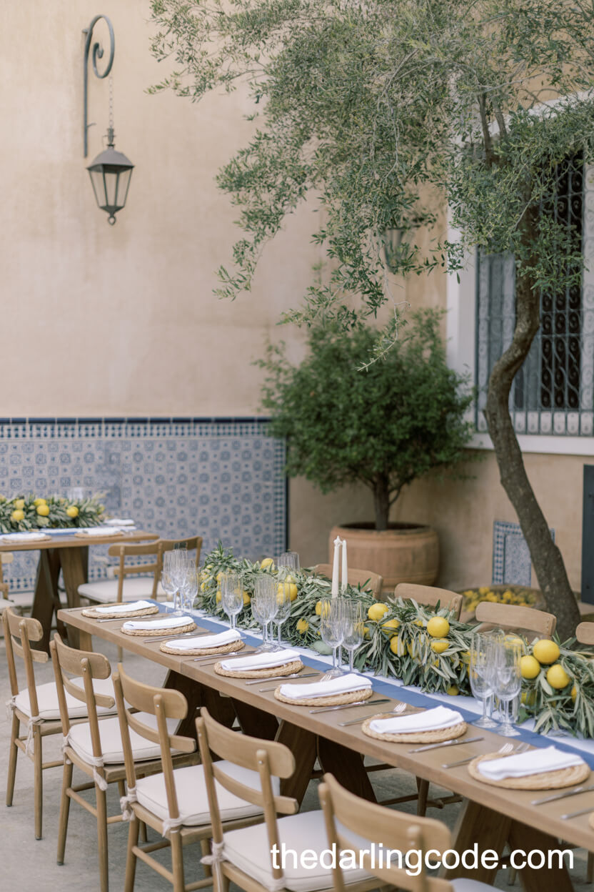 Mediterranean Courtyard Wedding Theme