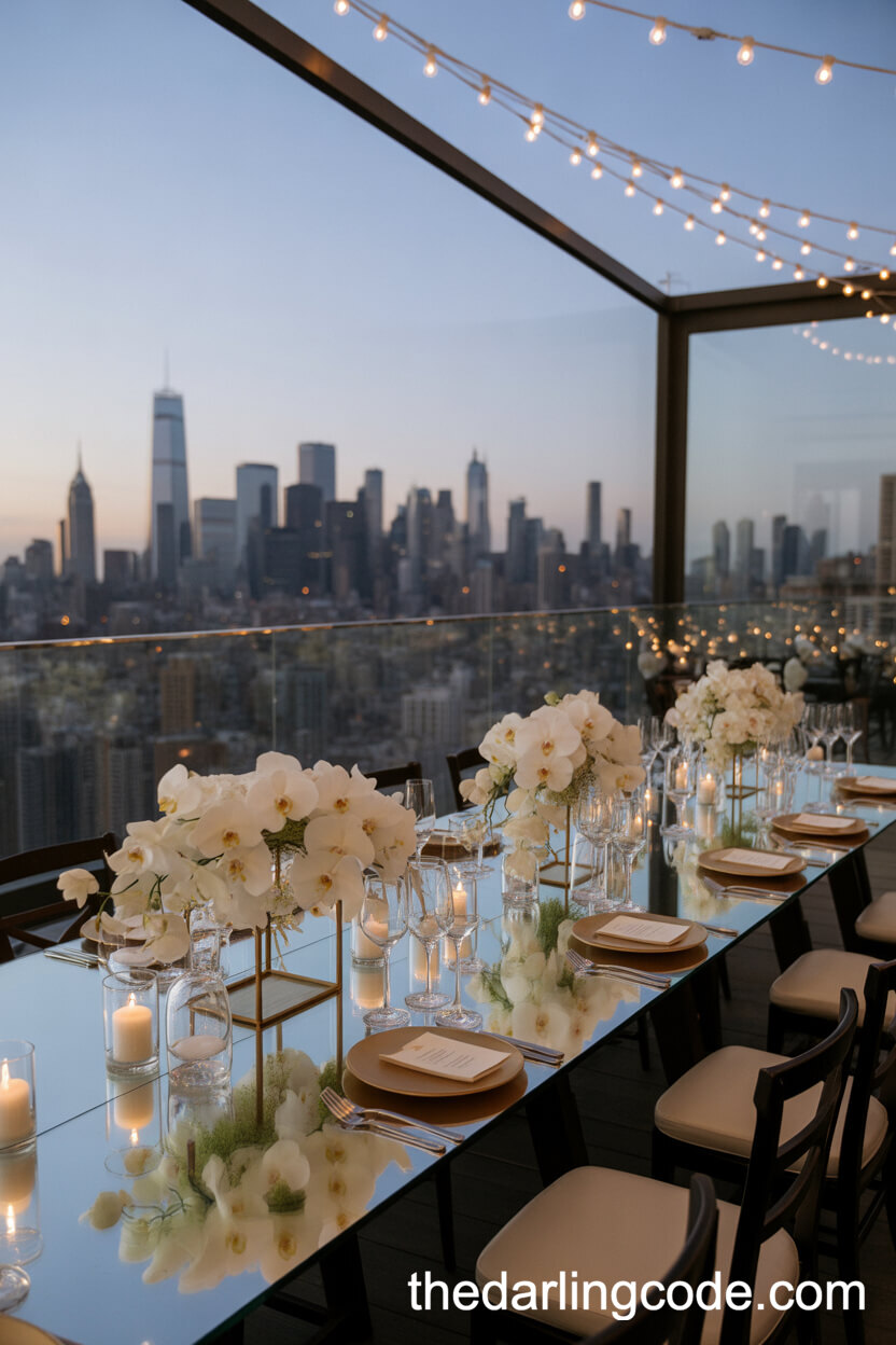 Glamorous Rooftop Wedding Theme