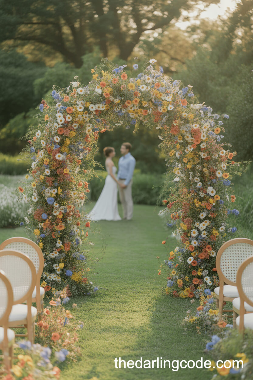 Wildflower Archway Ceremony Entrance