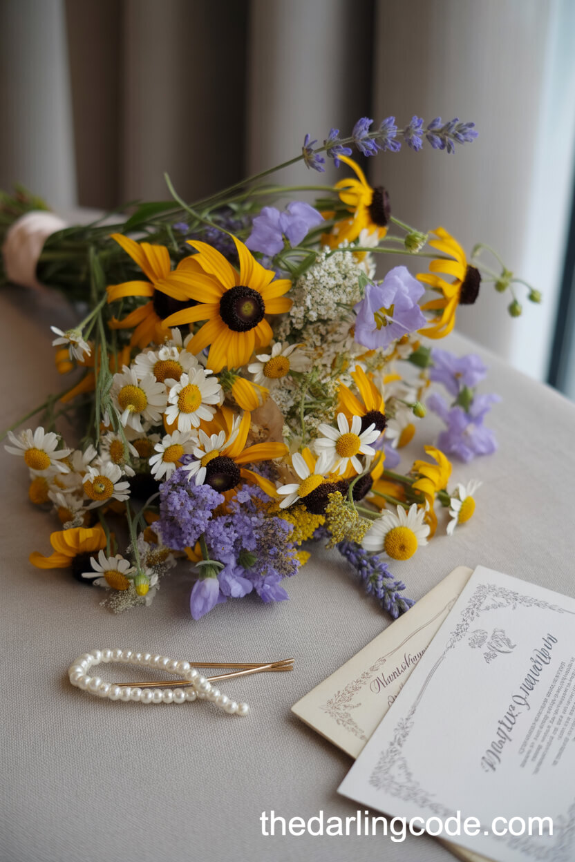 Hand-Tied Summer Wildflower Bridal Bouquet