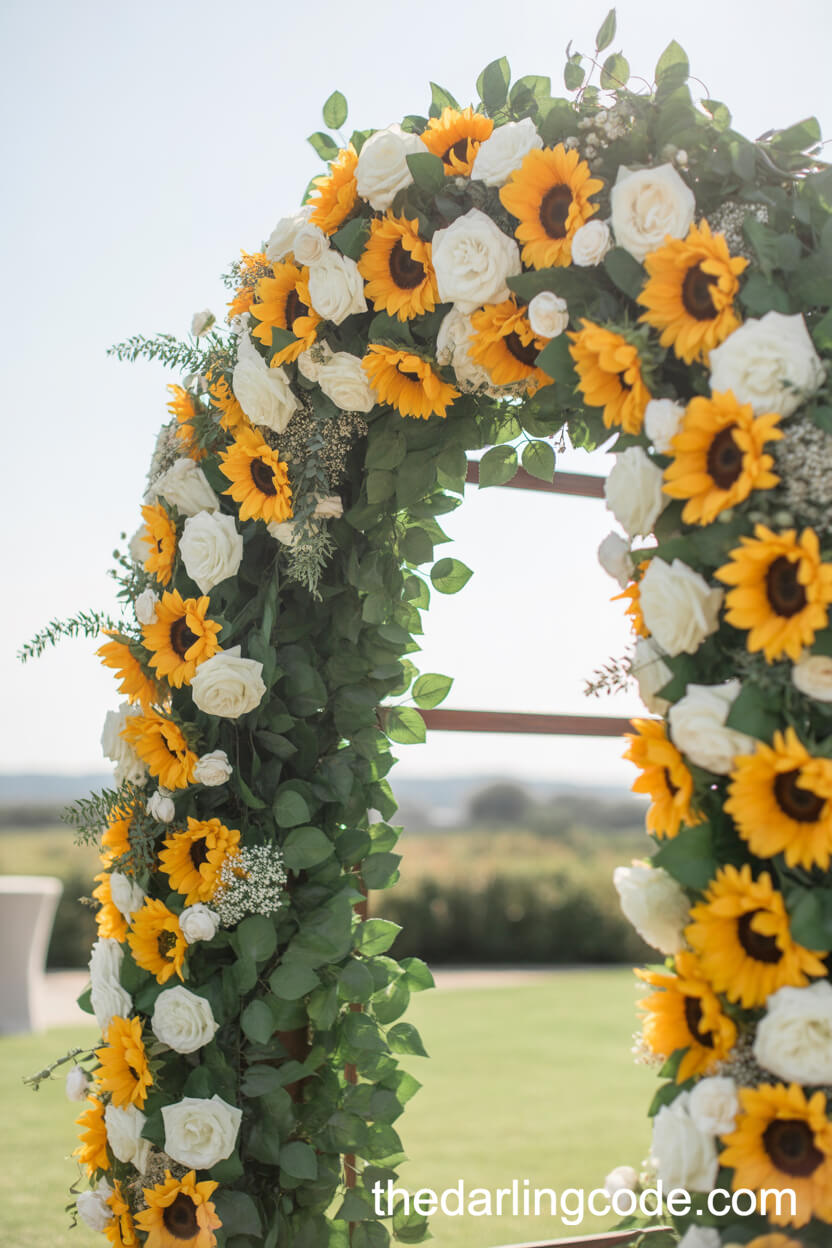 Sunflower Wedding Arch Decoration
