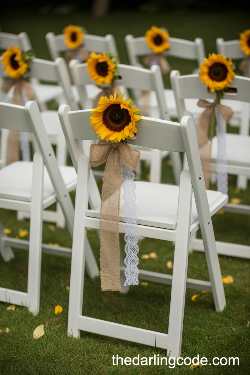 Sunflower Chair Decorations