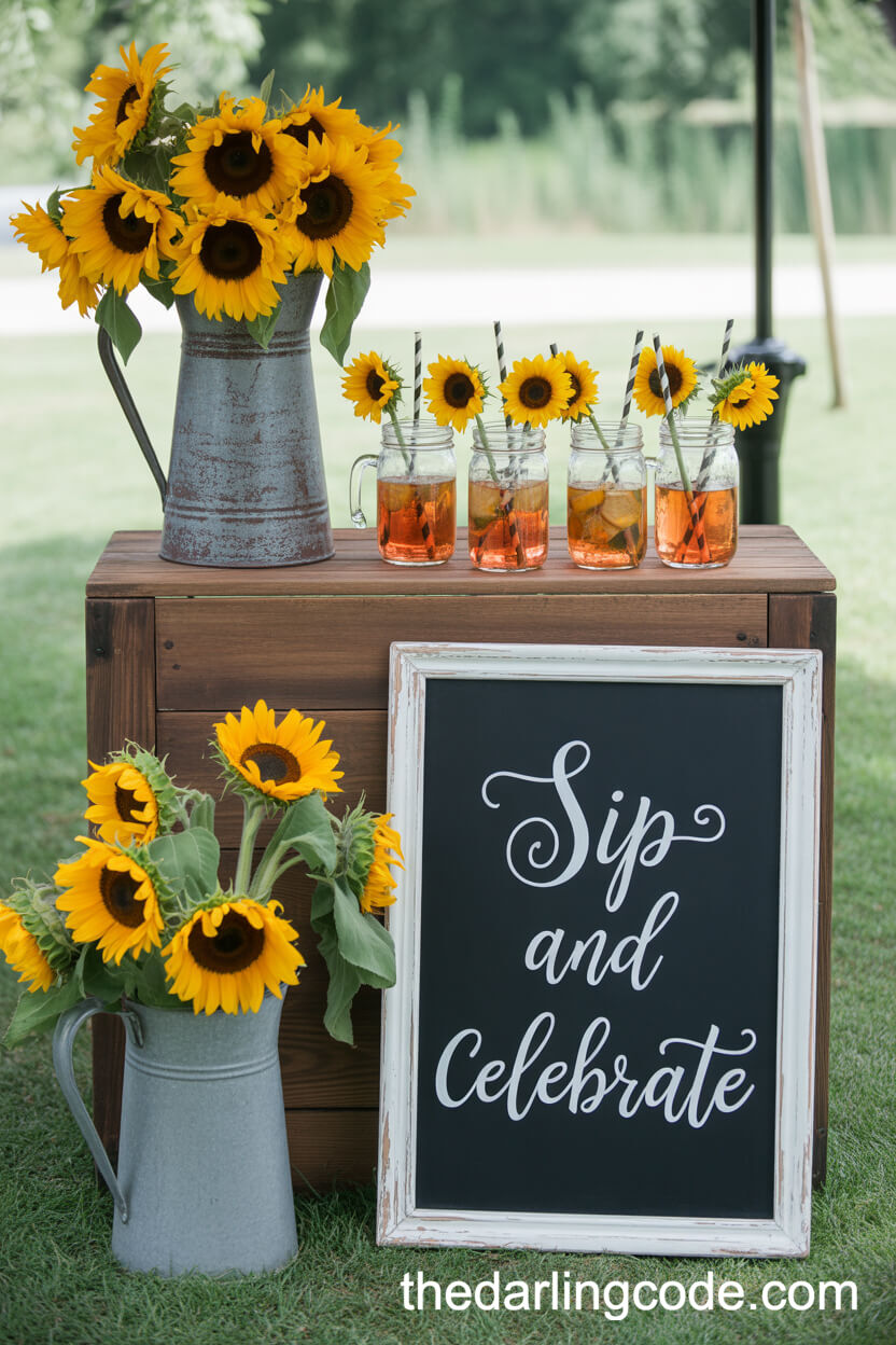 Sunflower Drink Station Styling