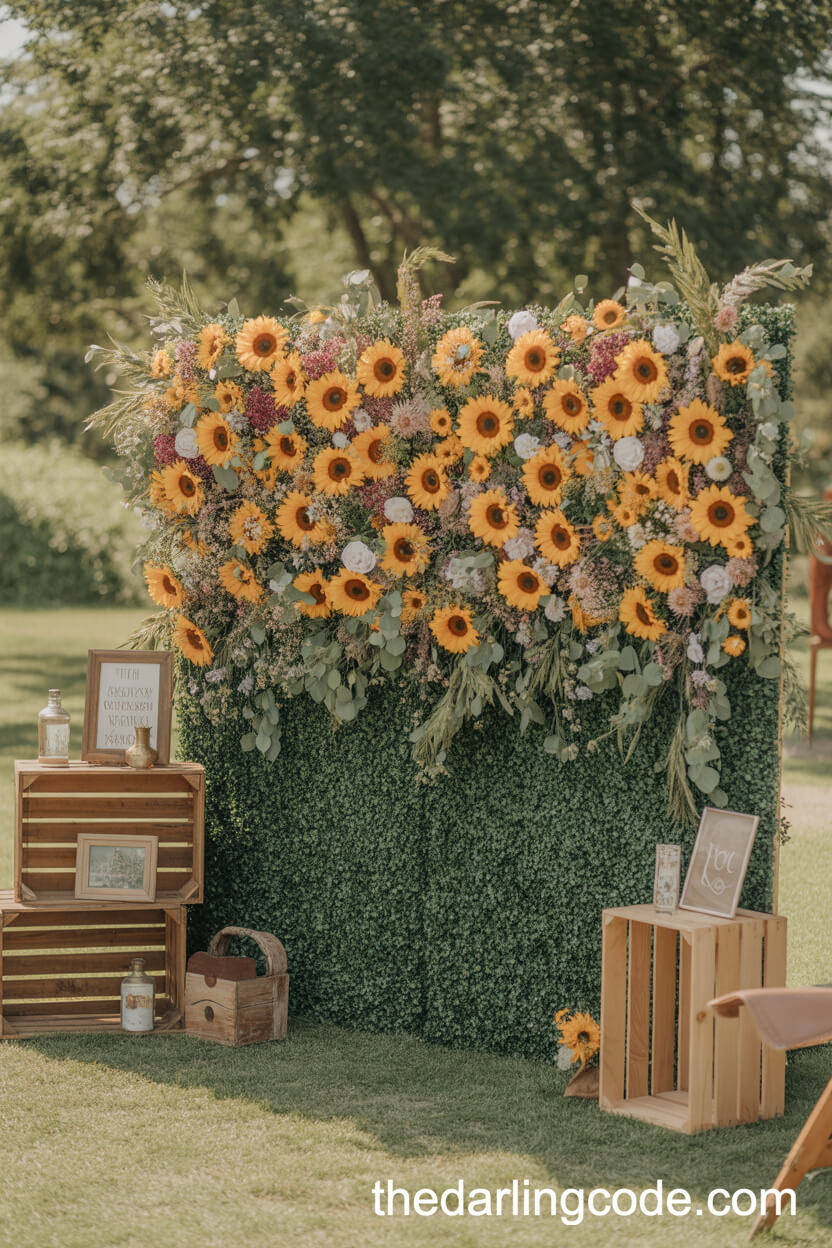 Sunflower Photo Booth Backdrop