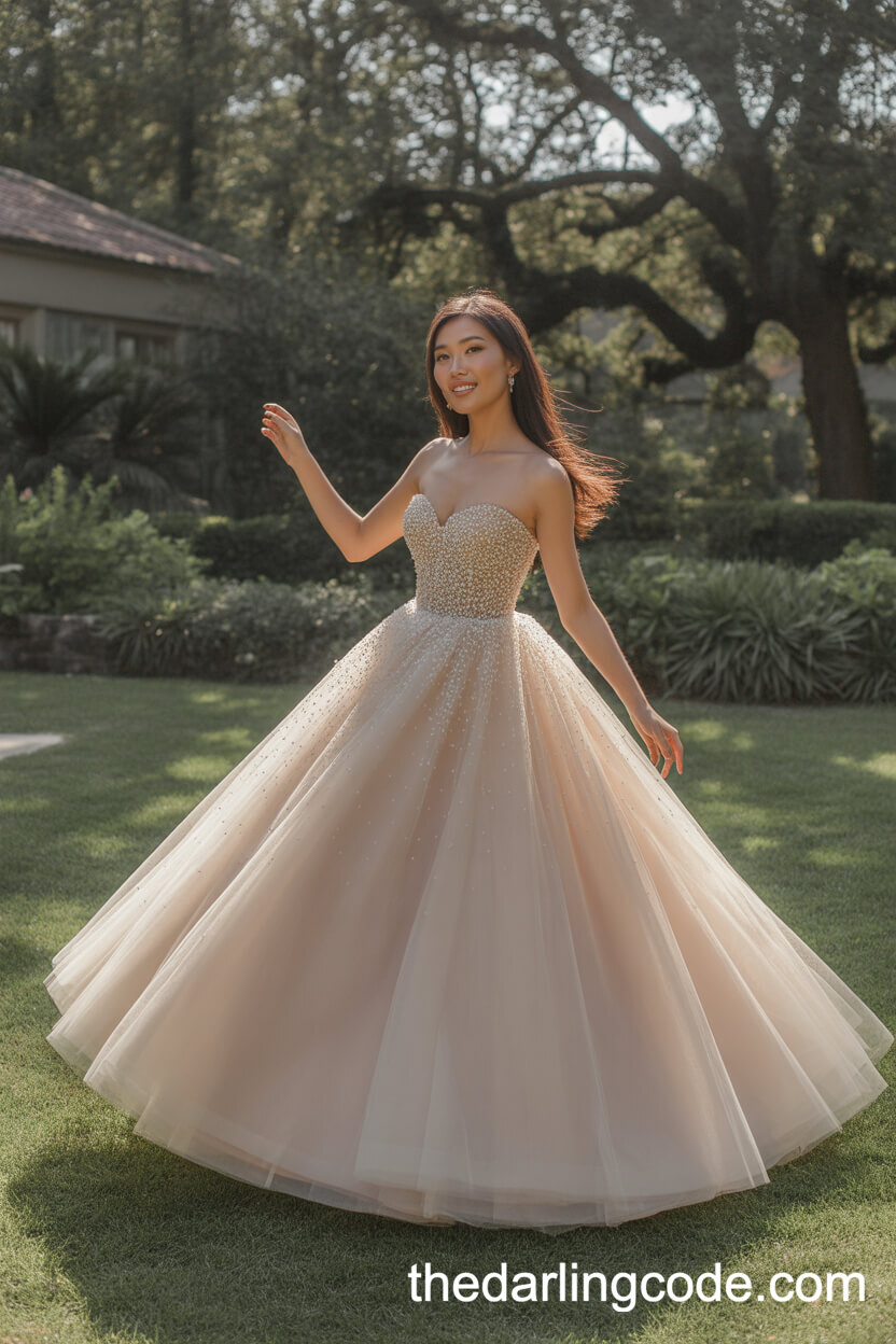 Sparkling Tulle Ballgown Wedding Dress