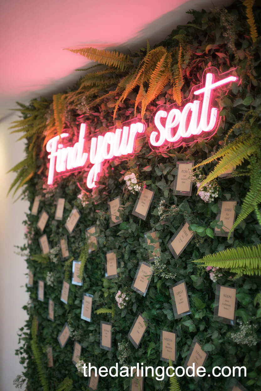 Living Plant Wall Escort Cards