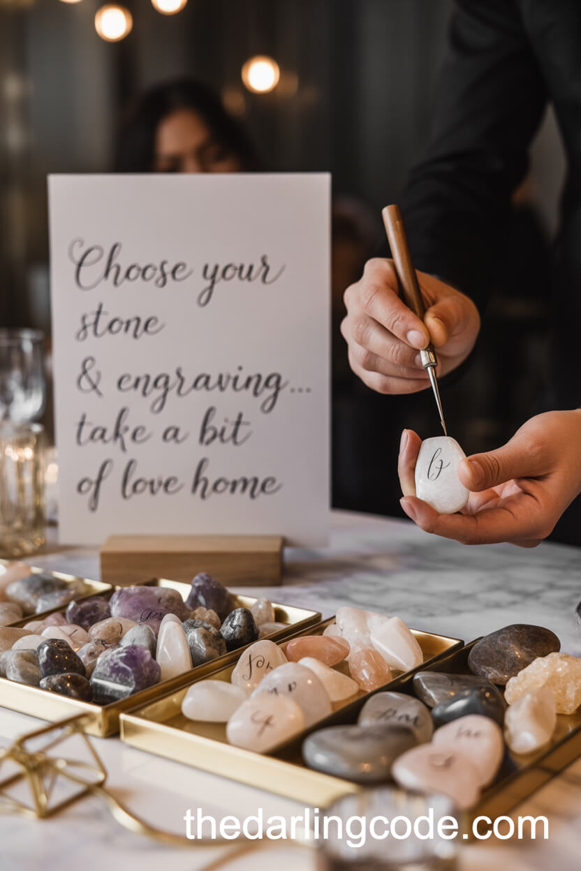 Crystal Engraving Wedding Favors