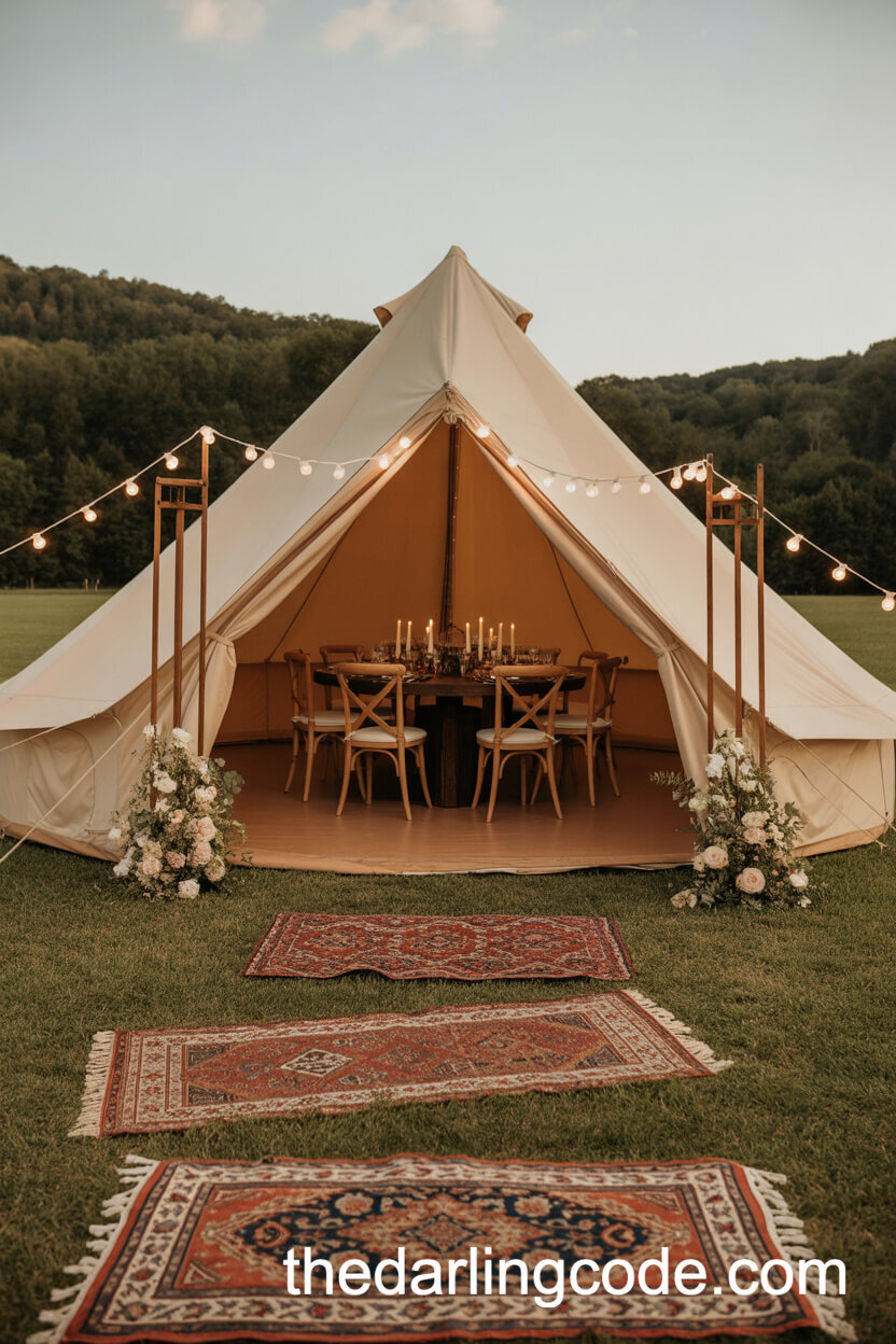 Luxury Tent Meadow Reception
