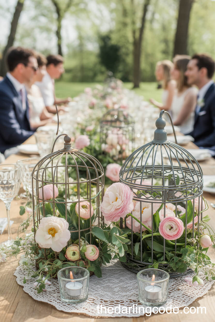 Birdcage Centerpieces For Garden Tables