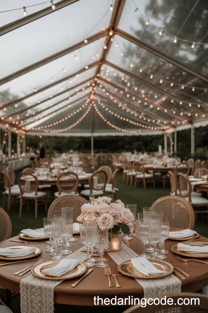 Vintage Tent Garden Reception