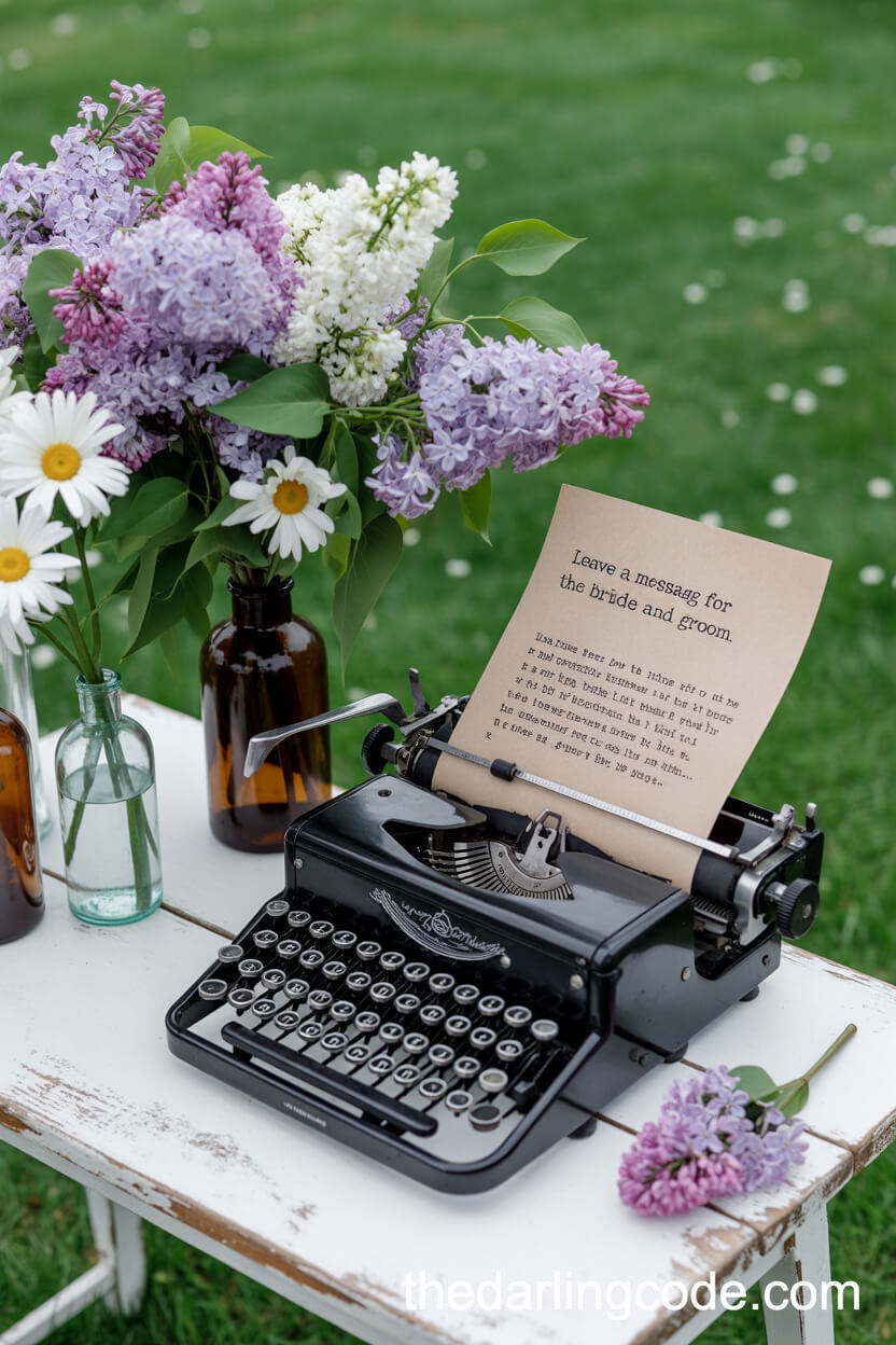 Typewriter Guestbook Station