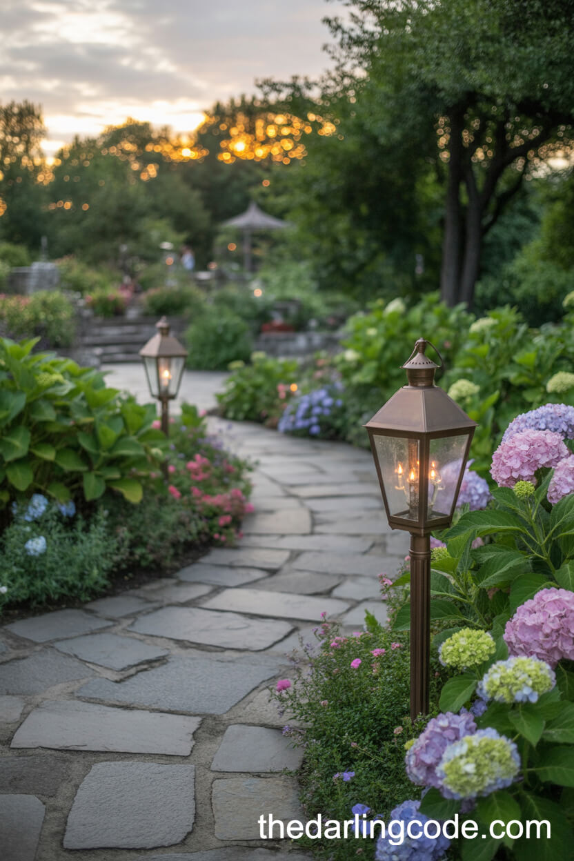 Lantern-Lit Garden Pathway