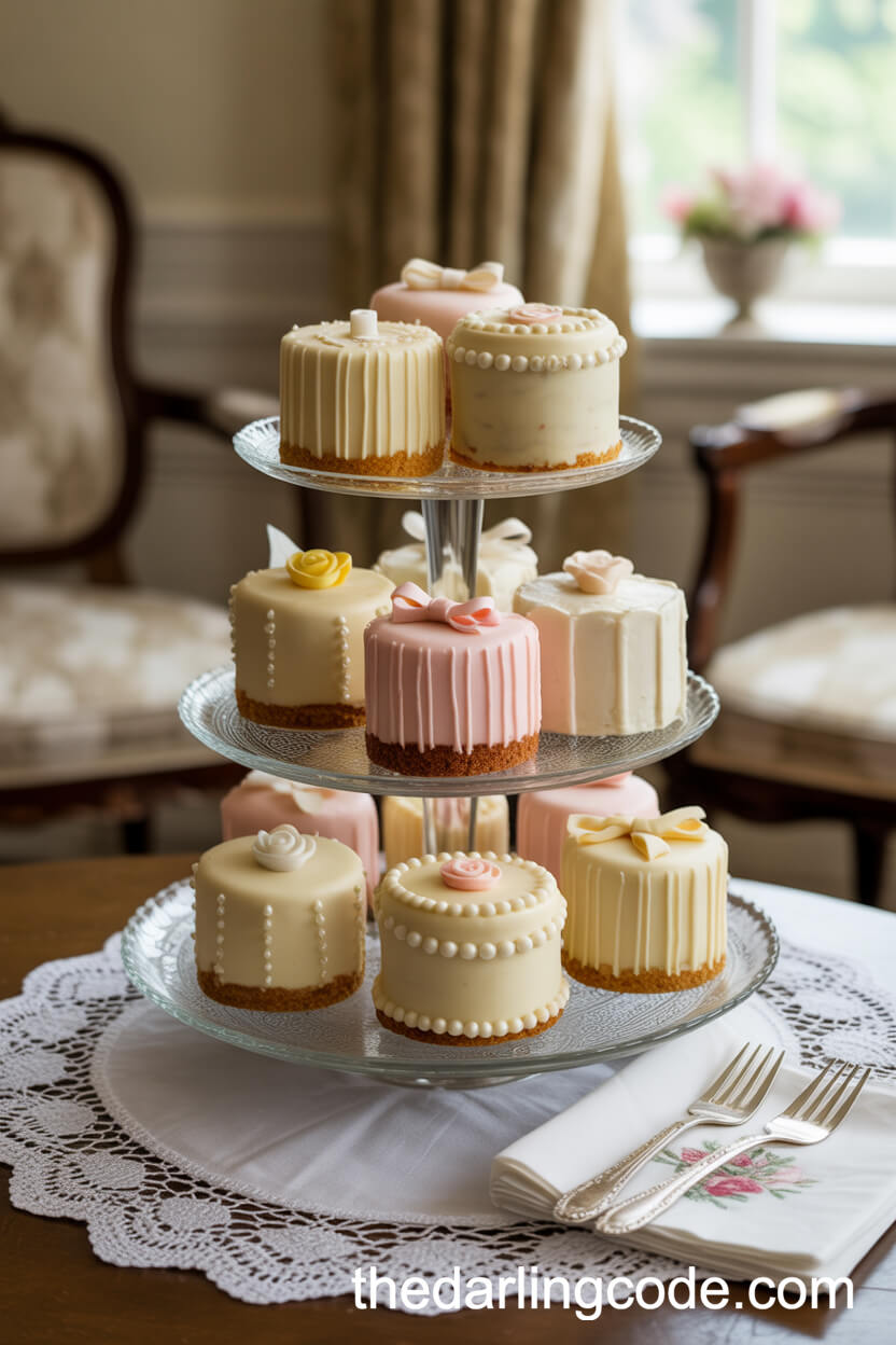 Vintage Mini Cake Tower with Lambeth and Bow Details
