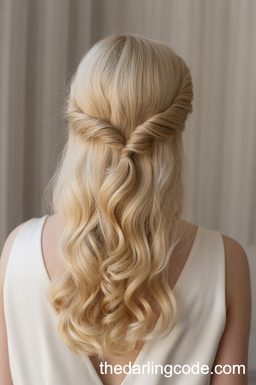 Classic Half-Up Half-Down With Loose Soft Curls