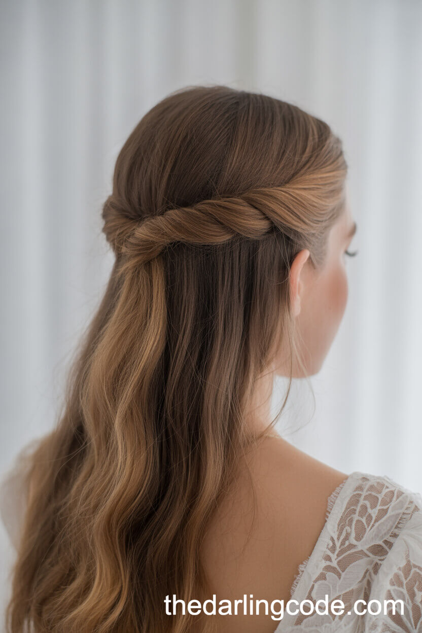 Volumized Half-Up Hairstyle