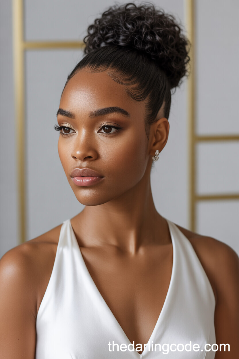 Sleek High Bun Updo