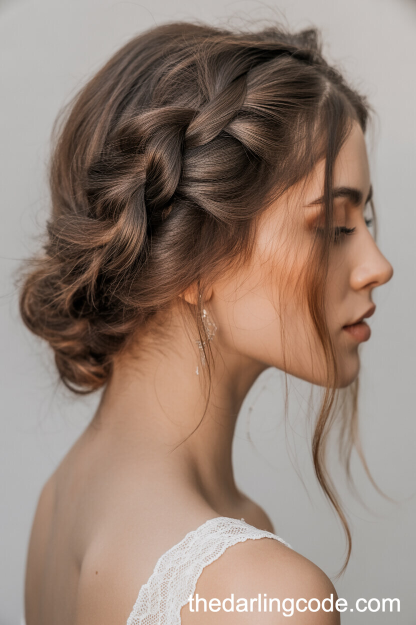 Boho-Inspired Fishtail Braid Updo