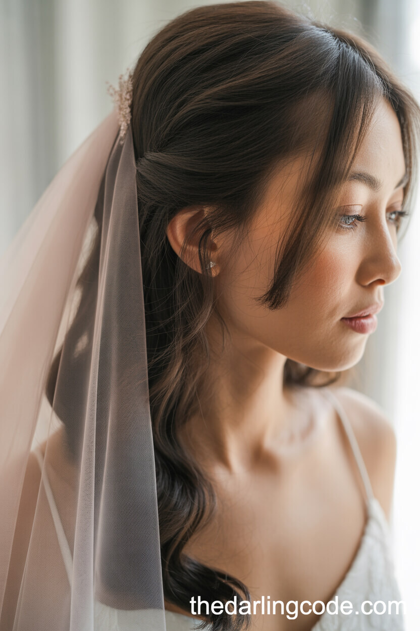 Soft Curled Half-Up Half-Down Hairstyle