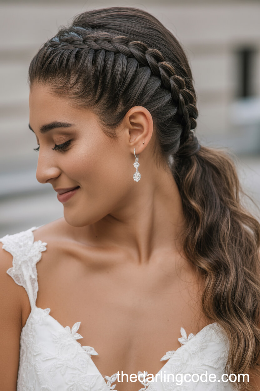Waterfall Braid Ponytail